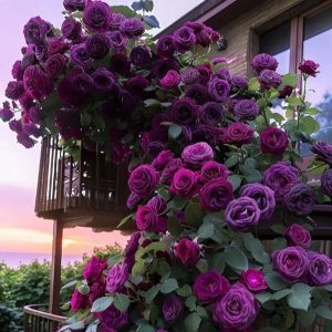 Роза Плетистая Плум Пэшн купить по цене от 610р. в интернет-магазине «Посадика» с доставкой почтой в в Билибиное и по всей России – [изображение №1].